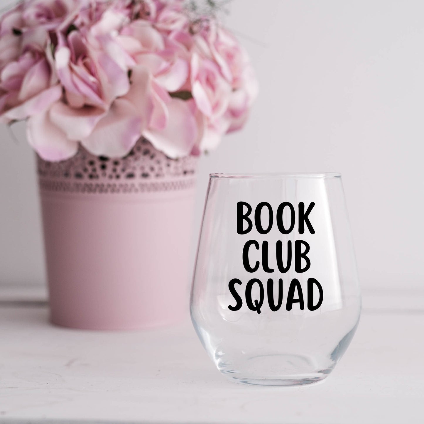 Book Club Squad Wine Glass