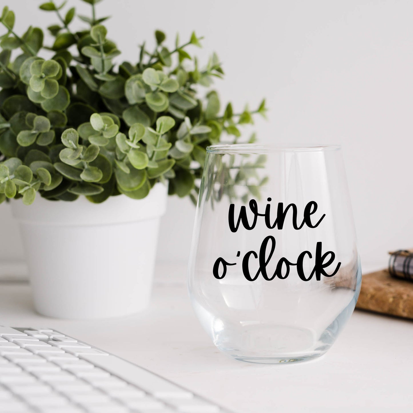 Wine O'clock Wine Glass