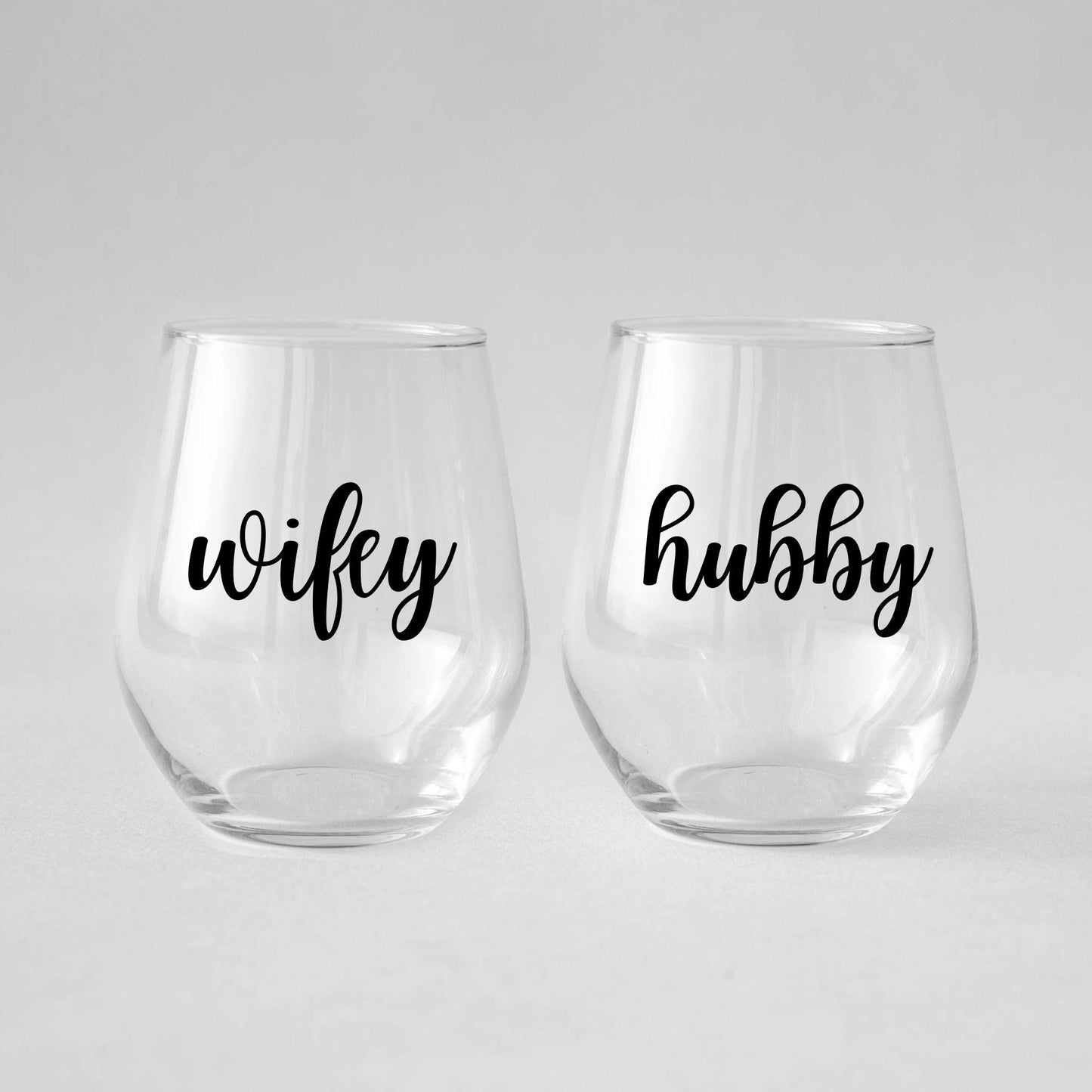 Mr and Mrs Wine Glasses