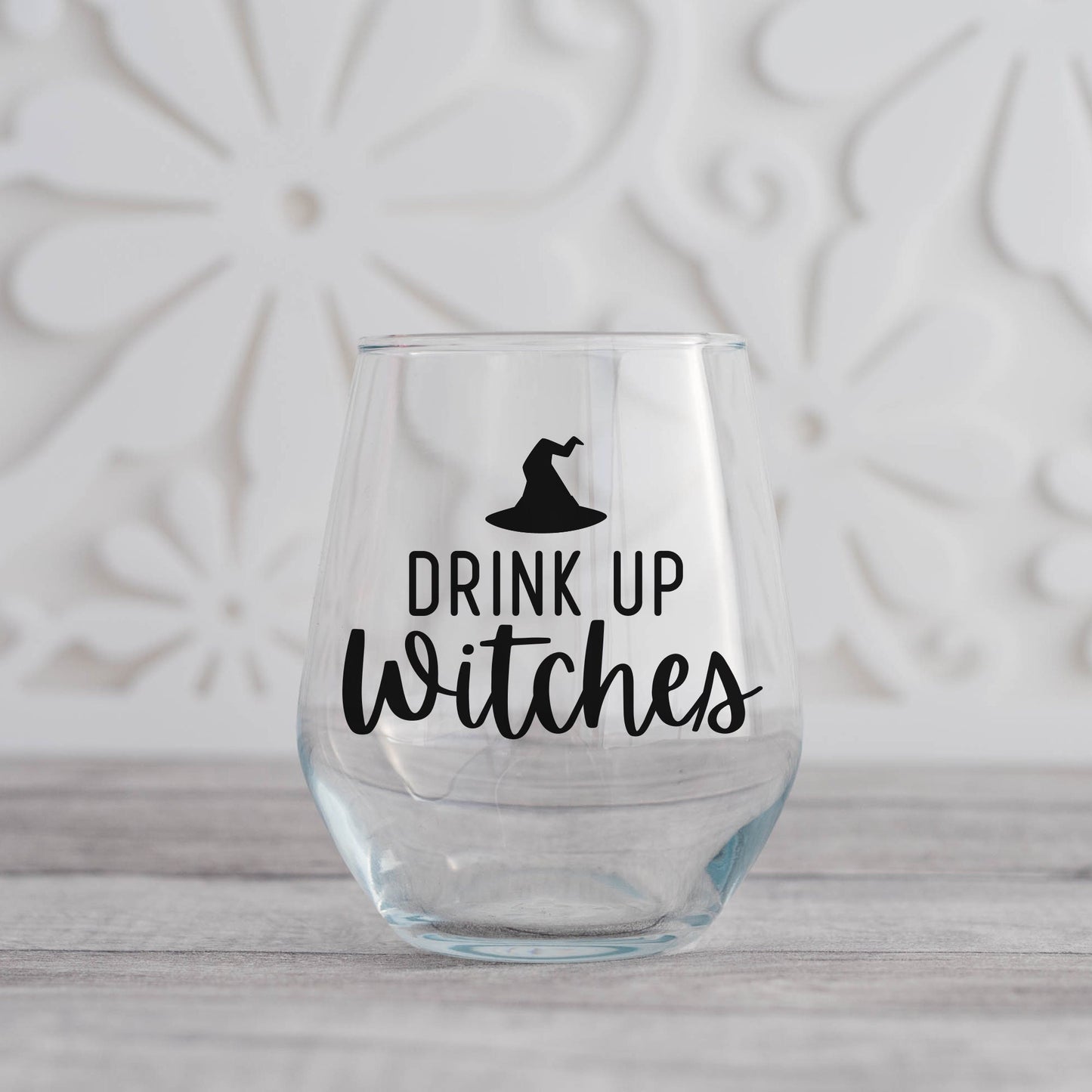 Drink Up Witches Wine Glass