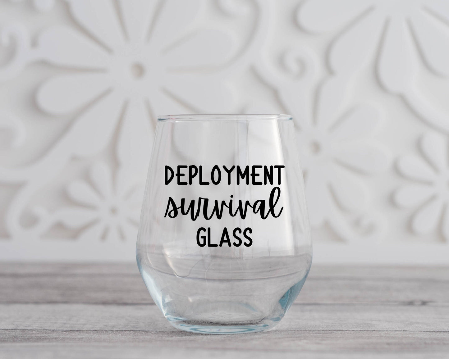 Deployment Survival Wine Glass
