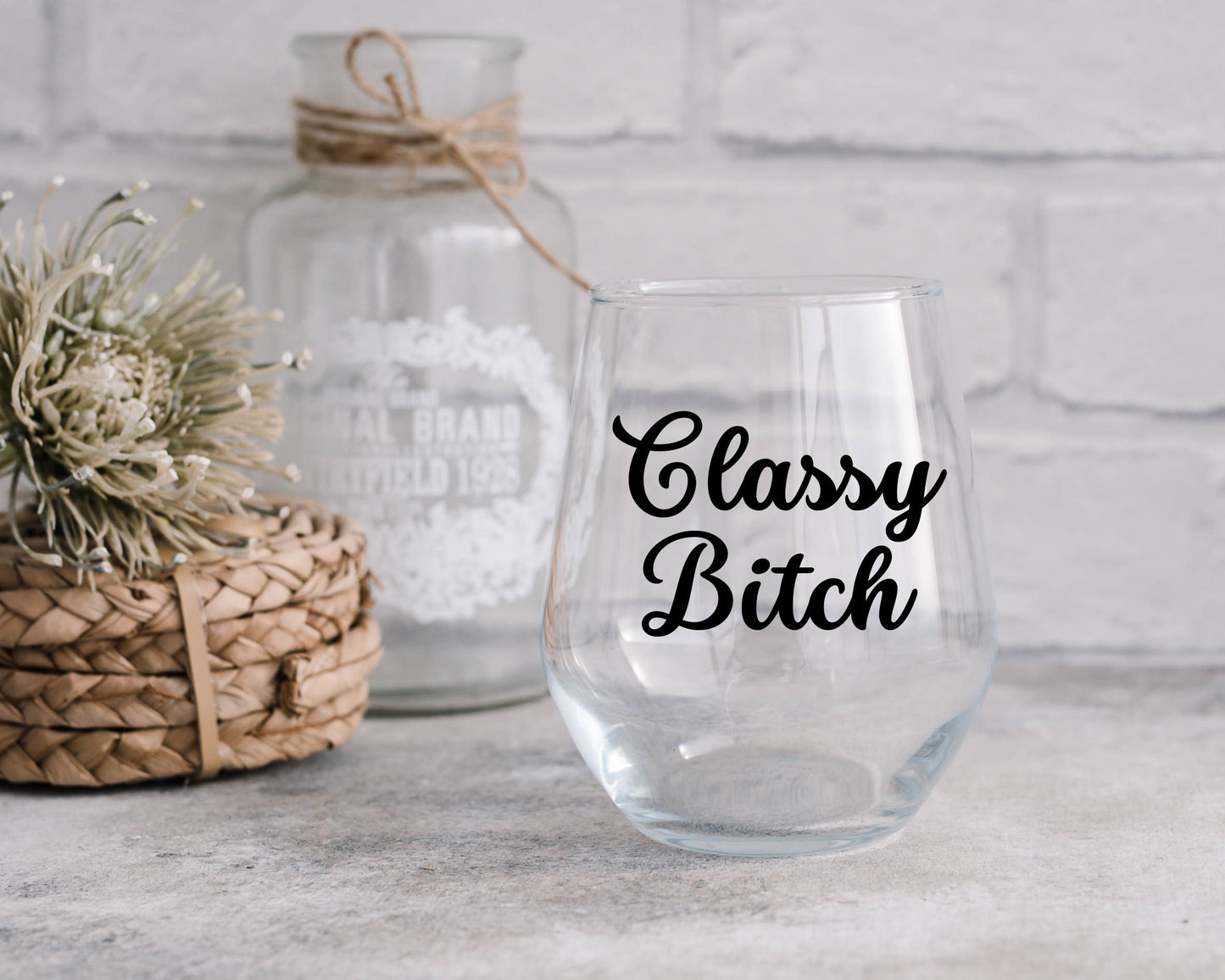 Classy Bitch Wine Glass