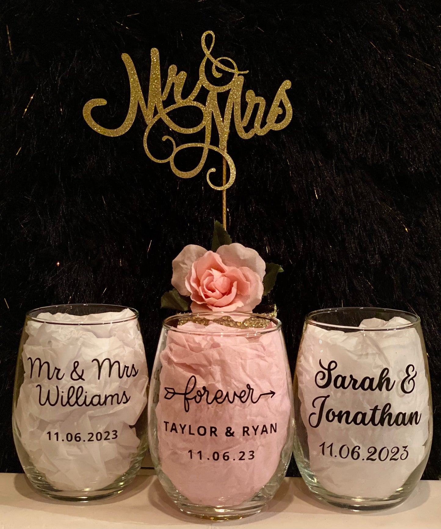 24pcs Wine Glass Wedding Favors