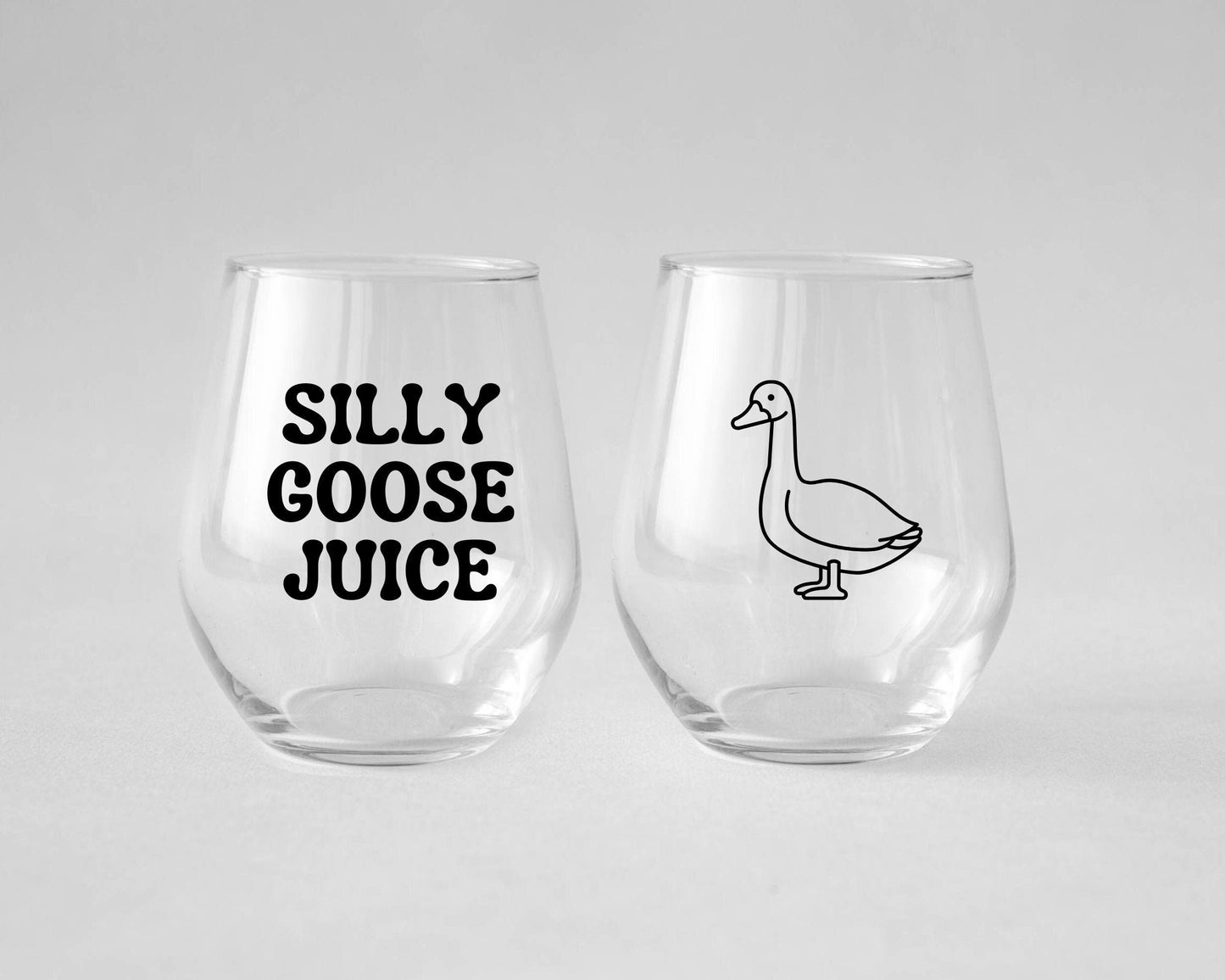 Silly Goose Juice Wine Glass