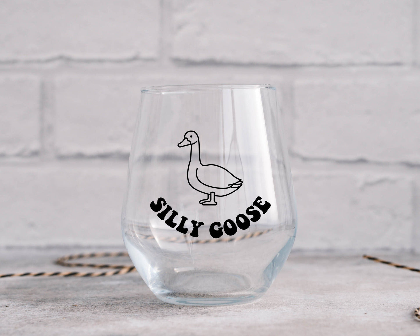 Silly Goose Juice Wine Glass