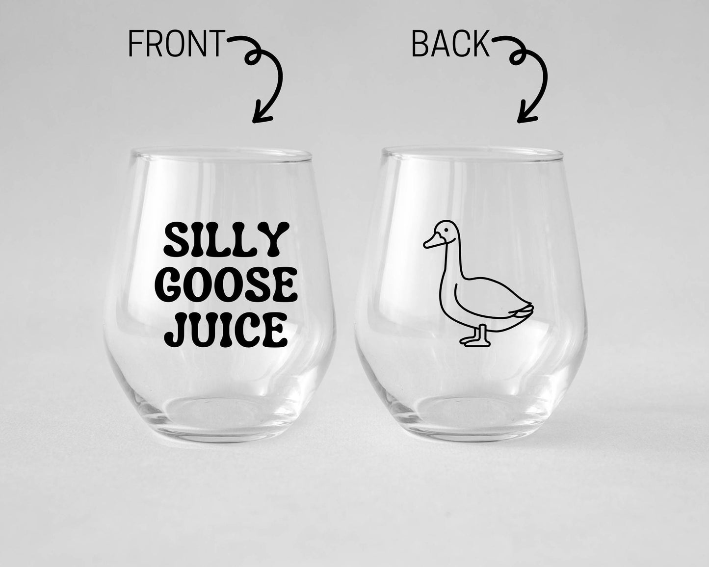 Silly Goose Juice Wine Glass