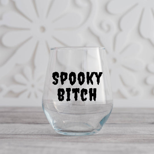 Spooky Bitch Wine Glass