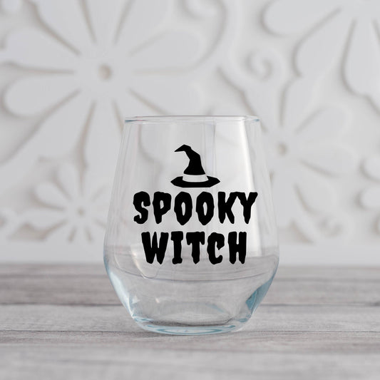 Spooky Witch Wine Glass