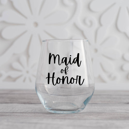 Maid Of Honor Wine Glass