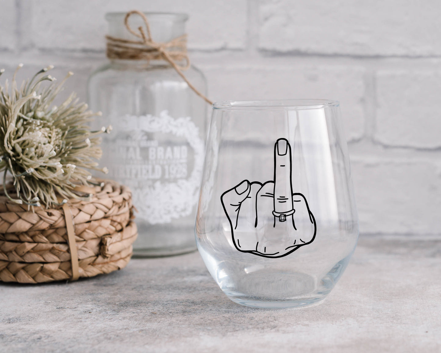 Engaged Wine Glass