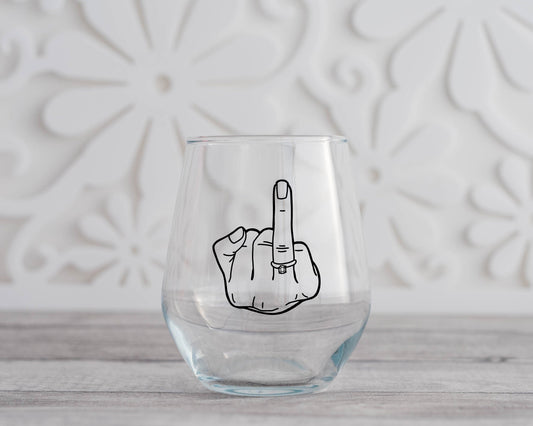 Engaged Wine Glass