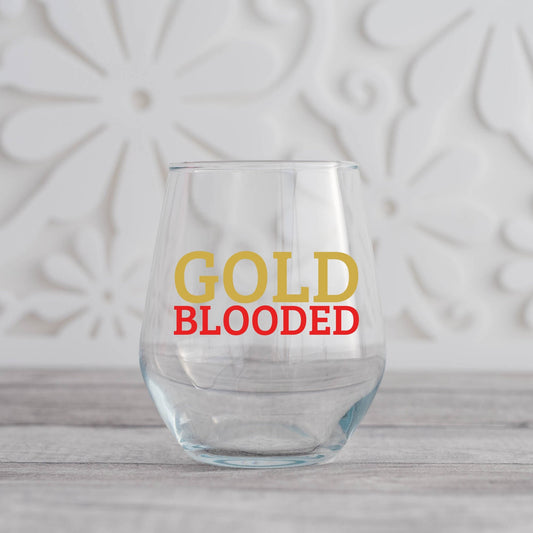 Gold Blooded Wine Glass