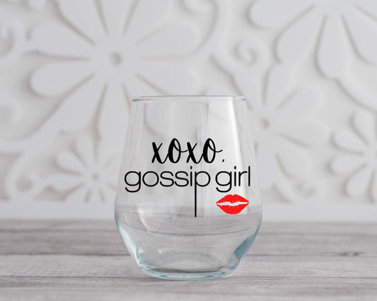 XOXO Gossip Girl Wine Glass