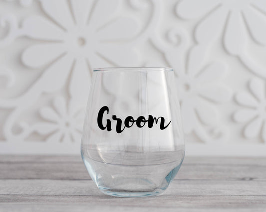Groom Wine Glass