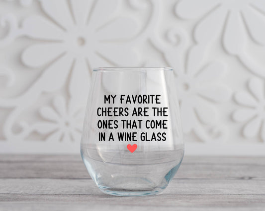 Cheerleader Stemless Wine Glass