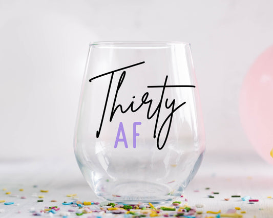 Thirty AF Stemless Wine Glass